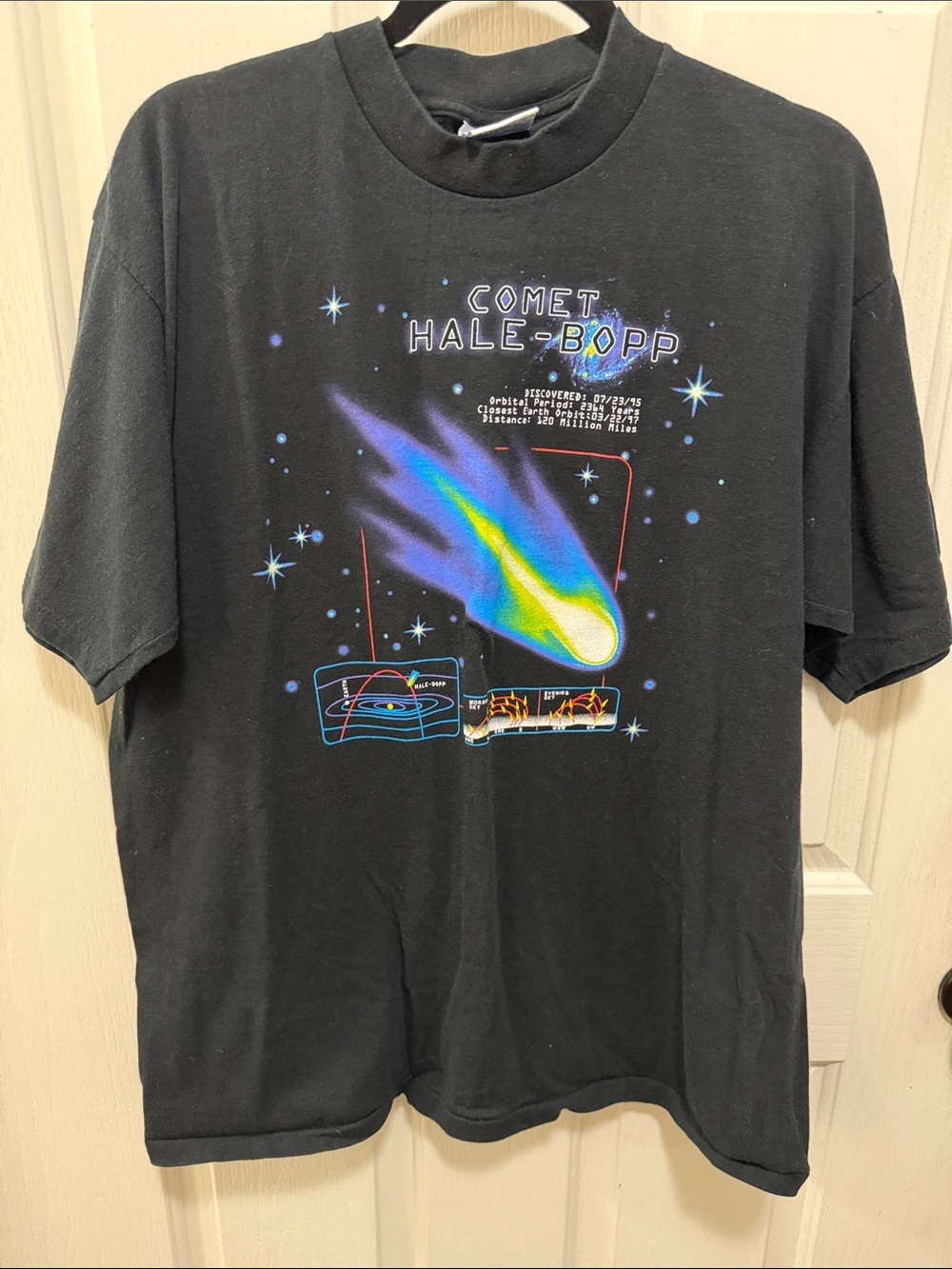 Black Comet Hale-Bopp Graphic Tee Single Stitch